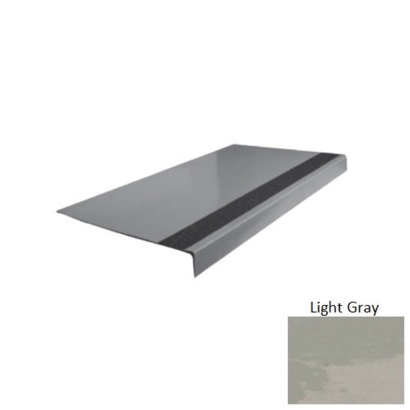 Evolving Styles Creative Elements Light Gray Type 170 Distinct Designs Rubber - 12 1/4" X 72" Stair Tread - Smooth
