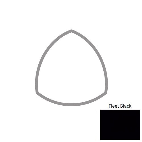 Provincetown Fleet Black Ceramic Wall Trim - 1" X 1" Beak - Glossy