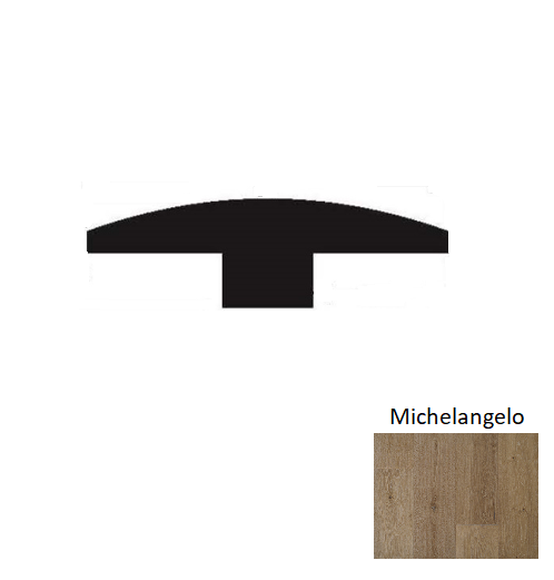Louvre Michelangelo Hardwood Moulding / Trim - 2" X 90" T Molding - Wire Brushed