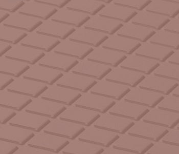 Johnsonite Red Clay Diamond Solid Color Rubber Tile - Textured - 24" X 24"