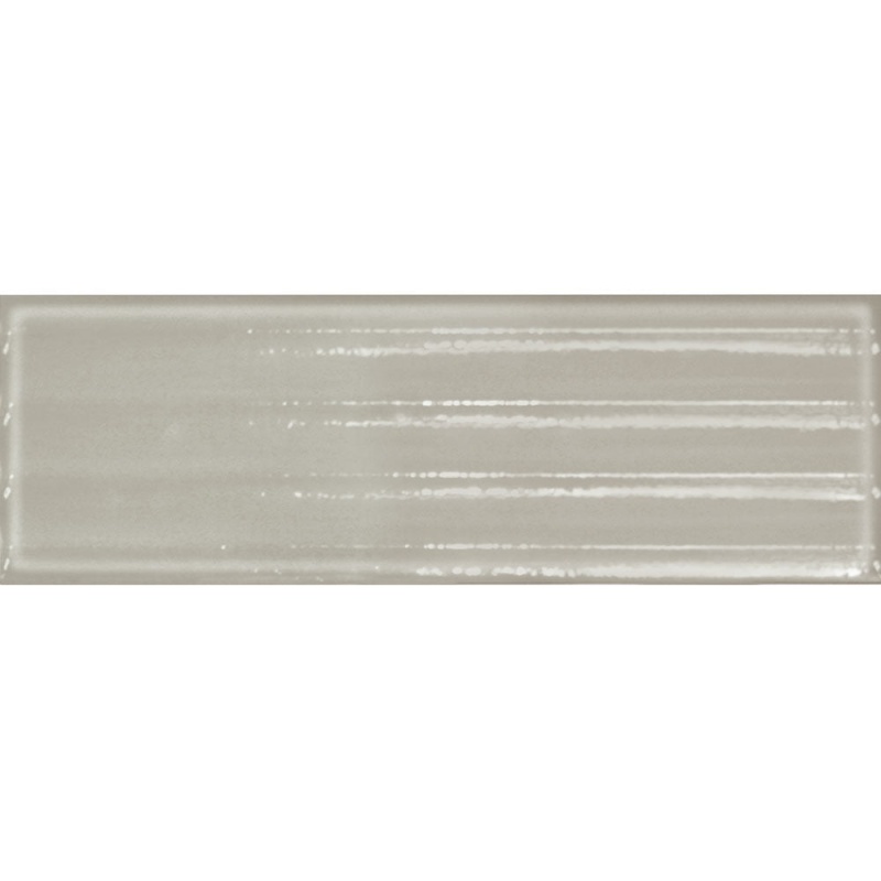 Glassalike Fluted Grigio Porcelain Tile - Glossy - 4" X 12"