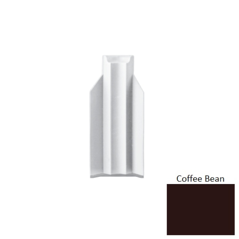 Coffee Bean Rubber Moulding Trim 8" Inside Corner Blocks