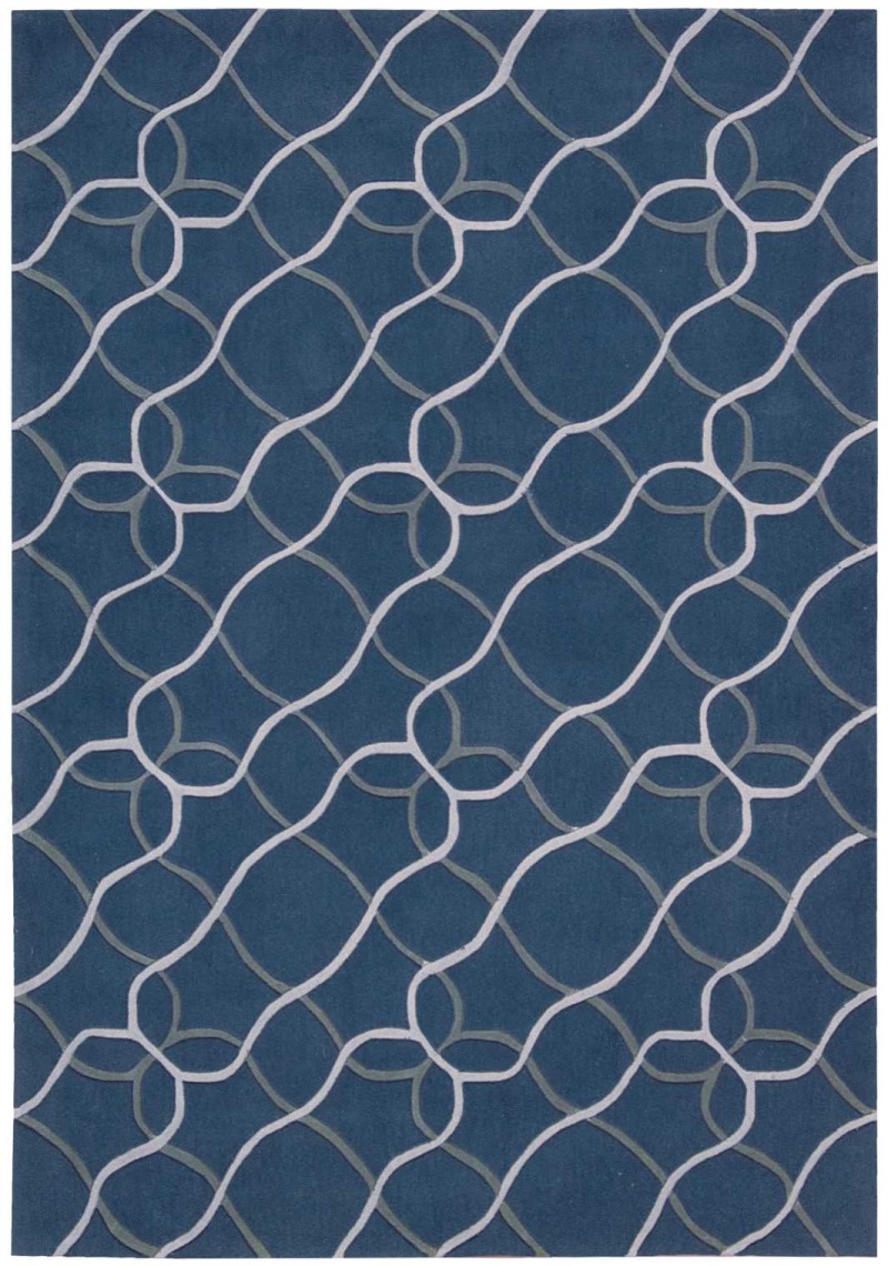 Contour Con41 Denim Polyester Contemporary Area Rug, 7 Ft x 9 Ft