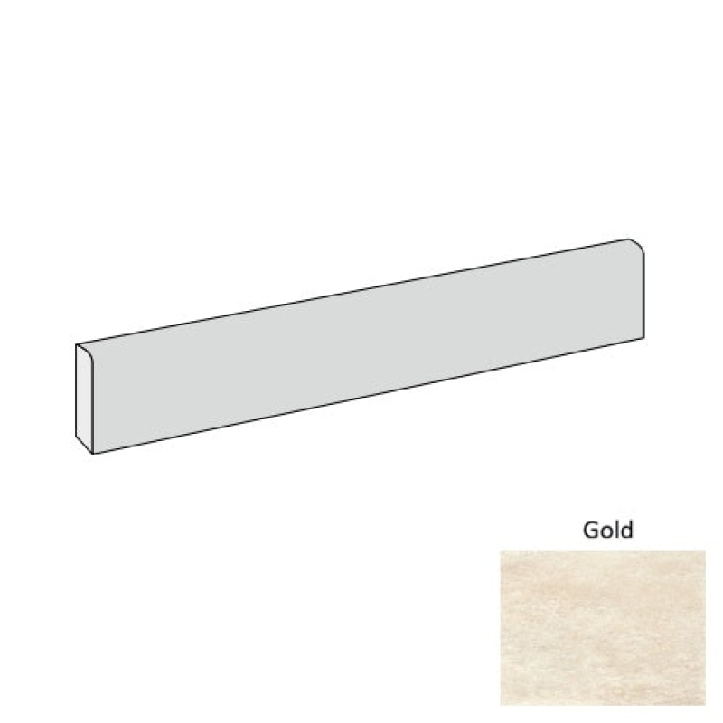Dea Gold Porcelain Floor Trim - 3" X 24" Bullnose - Natural