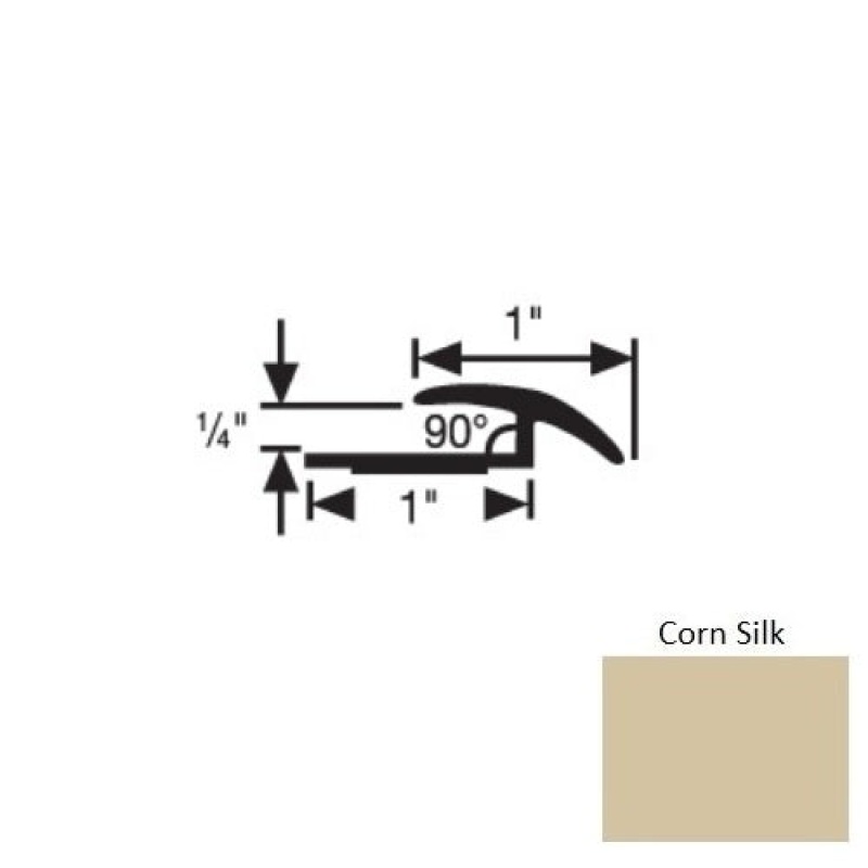 Flextones Corn Silk Vinyl Carpet to Tile Transition