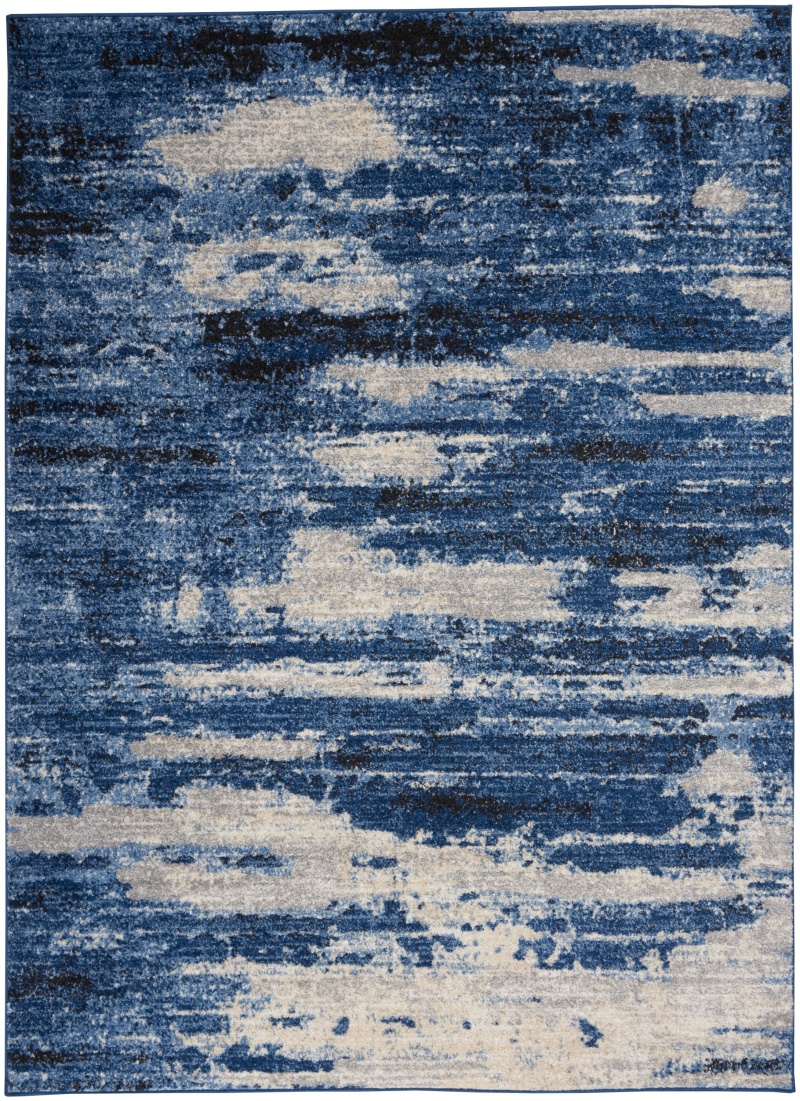 River Flow Rfv01 Blue / Grey Polypropylene Modern Area Rug