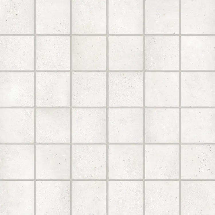 Area 51 White Porcelain Mosaic - 2" X 2" - Honed