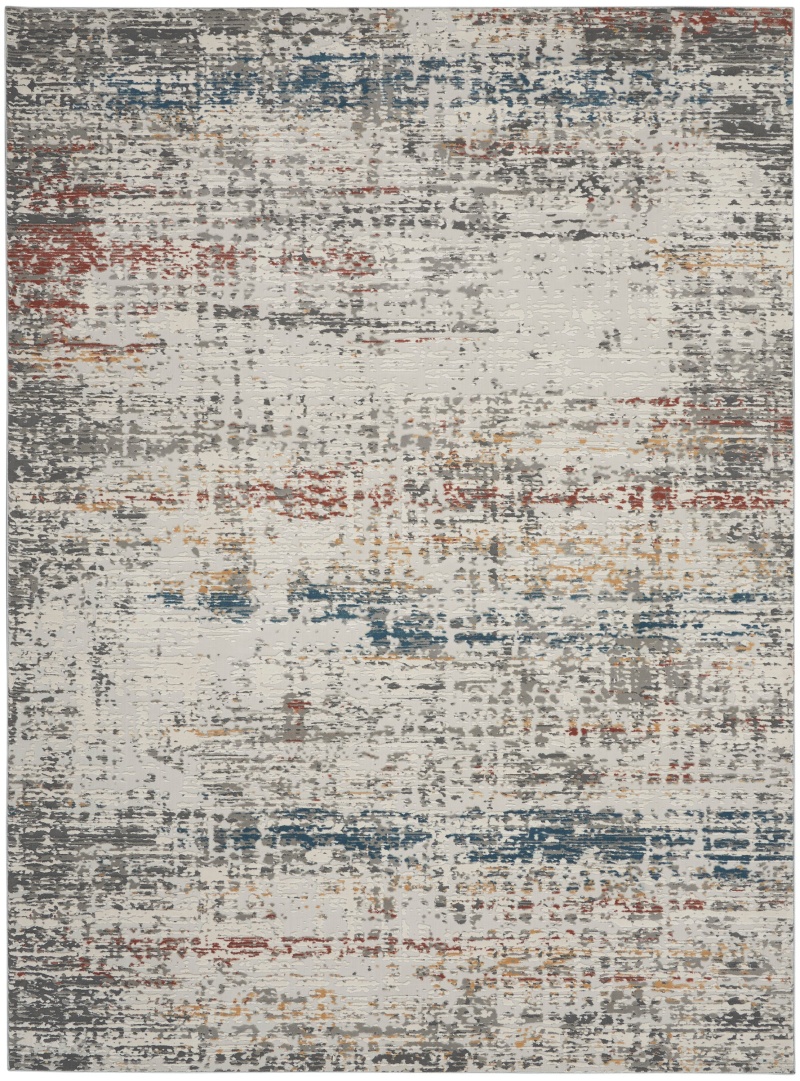 Rustic Textures Rus14 Light Grey Multi Synthetic Fibers Modern Area Rug - 8 Ft X 11 Ft