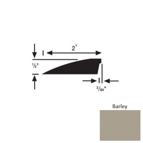Flextones Barley Vinyl 157 Reducer - 1/2" X 12 Ft - Thermoplastic