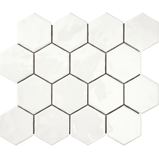 Artistic Reflections Artic Ceramic Mosaic - 3" Hexagon