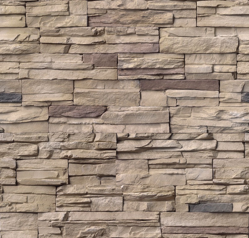 Terrado Peninsula Sand Concrete Ledgestone - Natural Cleft Face & Back - 4" X Random Length