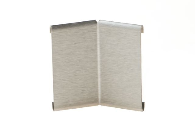 Schiene Step 135 Degree Inside Corner Metal Tile Edging Trim - Brushed Stainless Steel