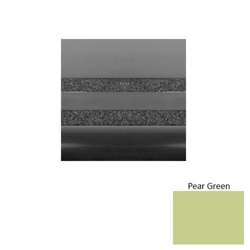 Solid 41 Pear Green Heavy Duty With Two 3/4 Inch Strips Rubber (Rd) With Safety Yellow Abrasive Strip Stair Tread - Smooth
