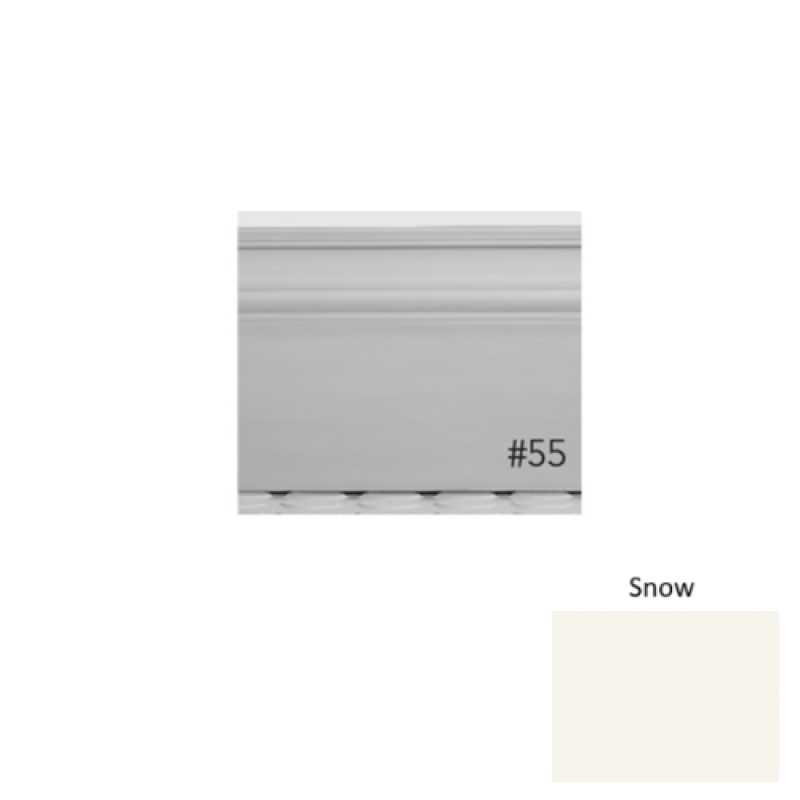 Pinnacle Plus #55 Nobility Snow Rubber Wall Base - 5 1/2" X 8 Ft