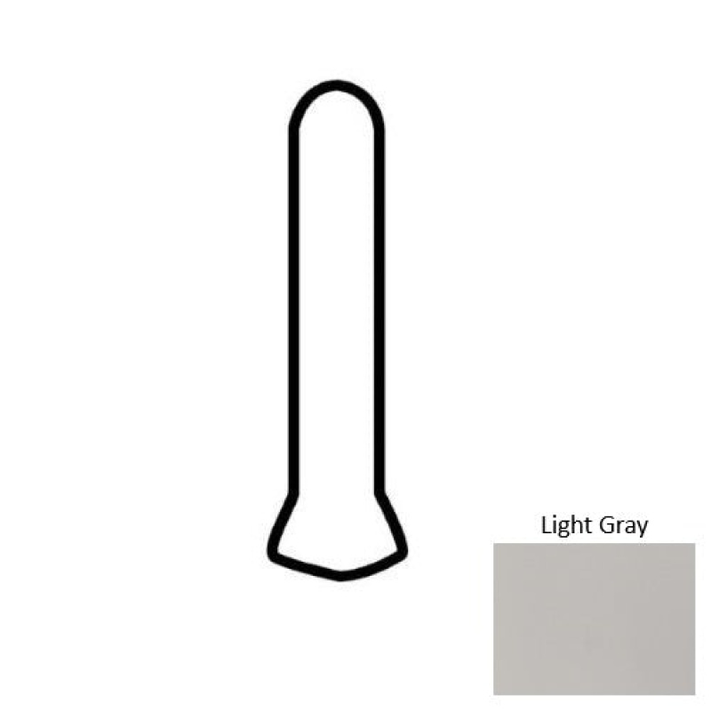 Minimum Light Gray Porcelain - 1" X 6" Cove Base Corner - Matte