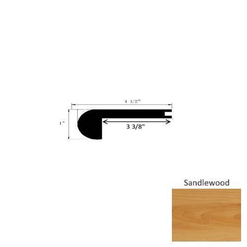 Sandlewood Luxury Vinyl Moulding / Trim - 94" Flush Stair Nose - Urethane Ceramic Bead