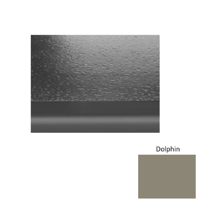 Solid 99 Dolphin Hammered Stair Tread with 2" Nose Rubber
