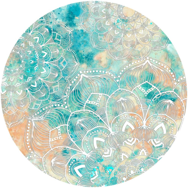 Imagination Multicolor Ima11 Polyester Contemporary Area Rug - 5 Ft X Round - Multicolor
