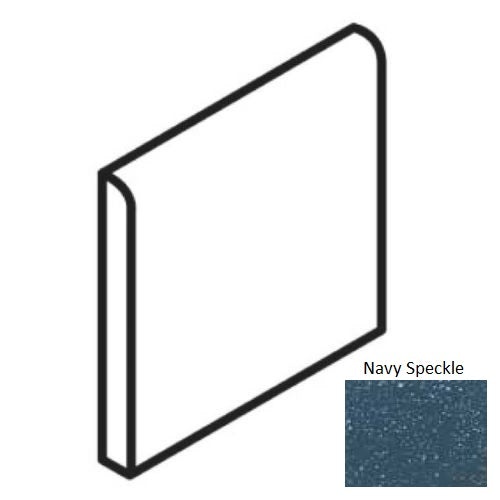 Keystones Unglazed Mosaic Navy Speckle Bullnose Trim