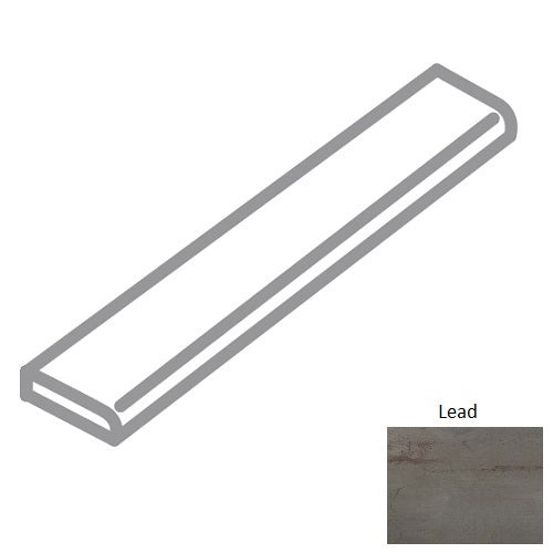 Rebel Lead Porcelain Floor & Wall Trim - 3" x 24" Bullnose - Matte