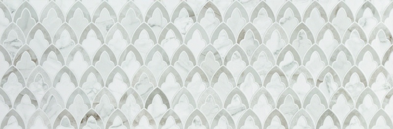 Marquesa Floret Ceramic Tile - Satin - 16" X 47"