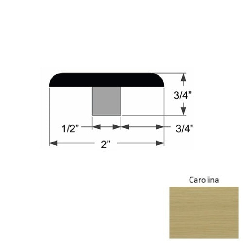 Regent Carolina Hardwood Moulding / Trim - 2" X 84" Flat T Molding - Urethane