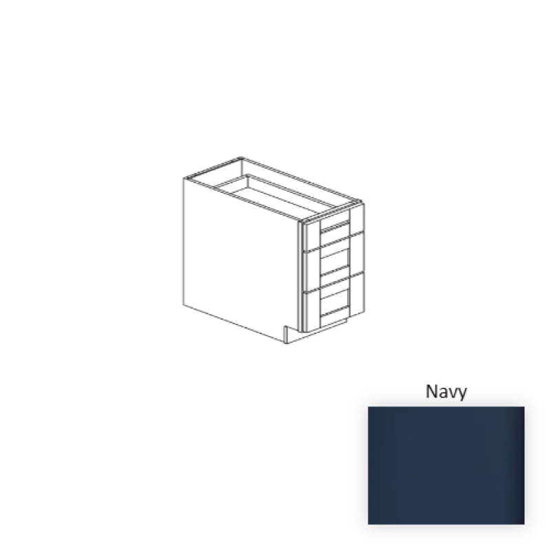 Navy Wood Kitchen Base Cabinet