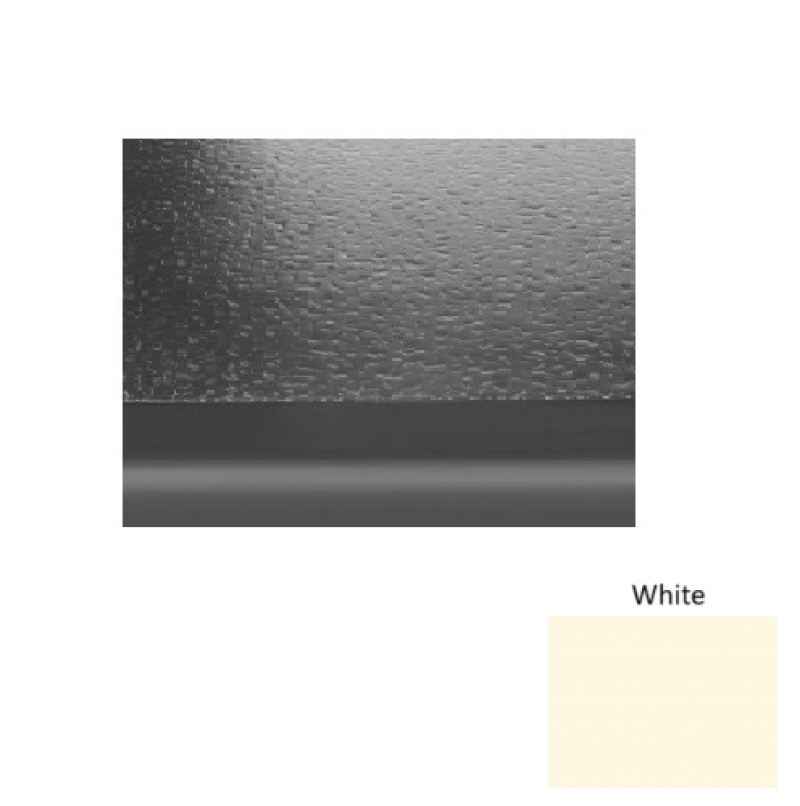 Solid 99 White Hammered With 2" Nose Rubber (Sq) Stair Tread - Hammered