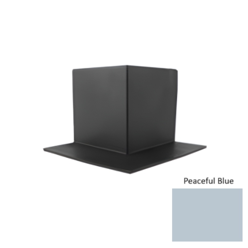 Pinnacle Peaceful Blue Rubber Sanitary Toe Outside Corner - 4"