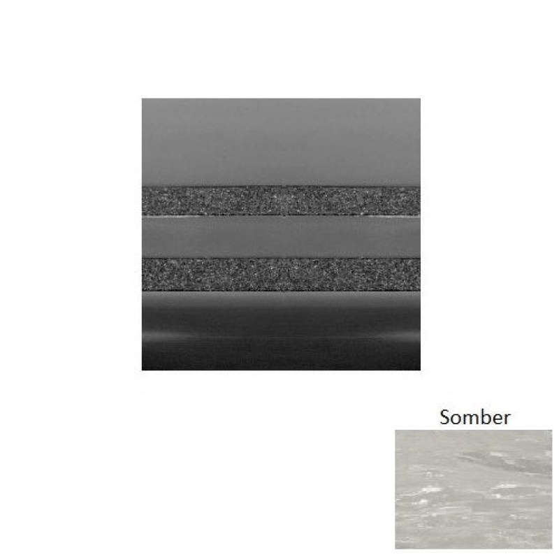 Marbleized 51 Somber Light Duty With Two 3/4 Inch Strips Rubber (Rd) With Safety Yellow Abrasive Strip Stair Tread - Smooth