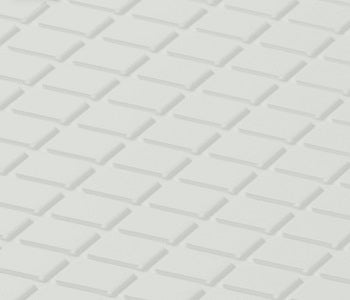 Johnsonite Snowbound Diamond Solid Color Rubber Tile - Textured - 24" X 24"