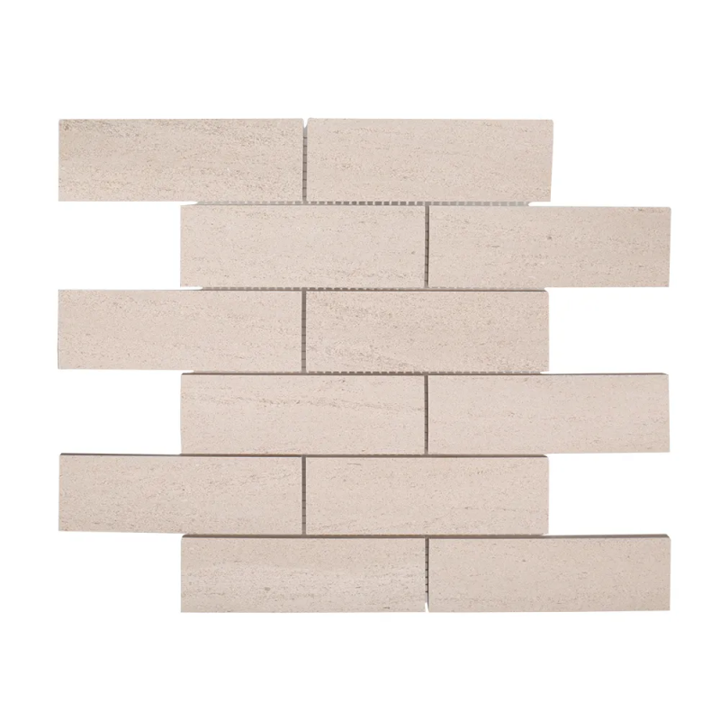 Align Shadow Limestone Mosaic - Convex - Honed