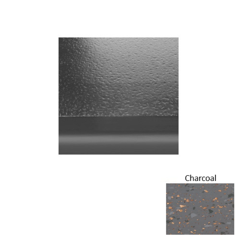Renew 99 Charcoal Hammered With 2" Nose Rubber (Sq) Stair Tread With Dupont Kevlar - Hammered