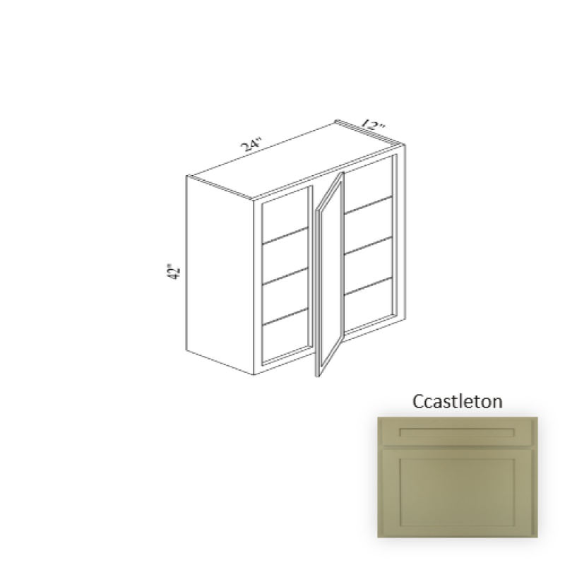 Wbc2442 Castleton Wood Kitchen Corner Blind Base Cabinet - 24" X 42" X 12" (Assembly Required) - Castleton