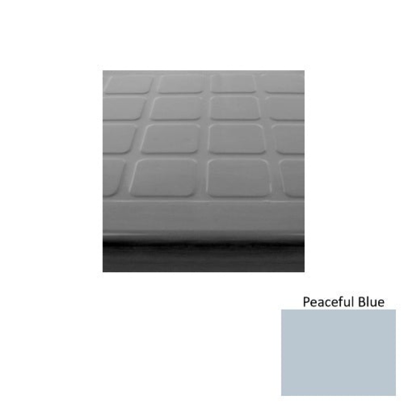 Solid 94 Peaceful Blue Raised Square Rubber (Sq) With Safety Yellow Abrasive Strip Stair Tread - Textured