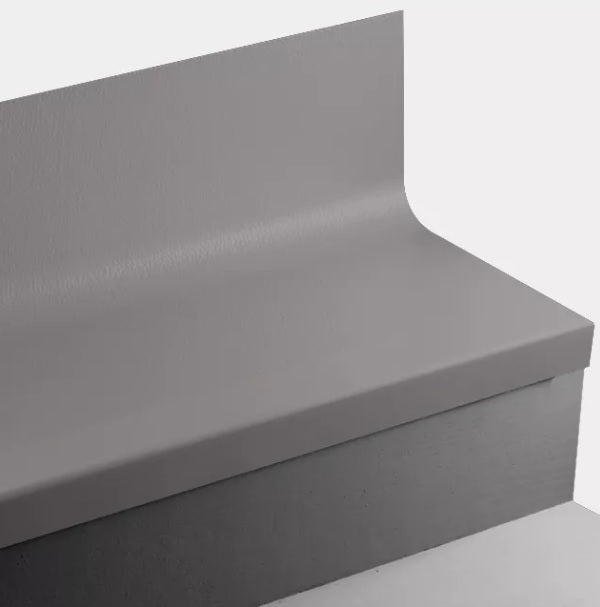 Johnsonite Fudge Hammered 19" X 108" Angle Fit Stair Tread With Riser (Sq)