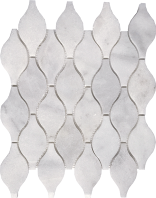 Pietra Antica Metropolitan Contempo Carrara Drops Marble Mosaic - Vase - Polished