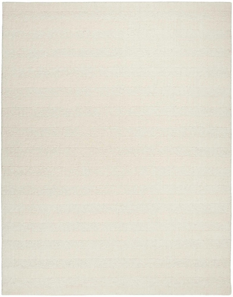Ck043 Spun Ivory Spn01 Wool Contemporary Area Rug - 8 Ft X 10 Ft - Ivory
