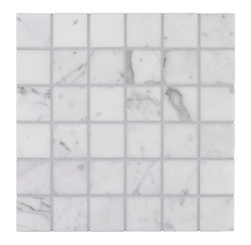 Bianco Venatino Marble Mosaic - 2" x 2"