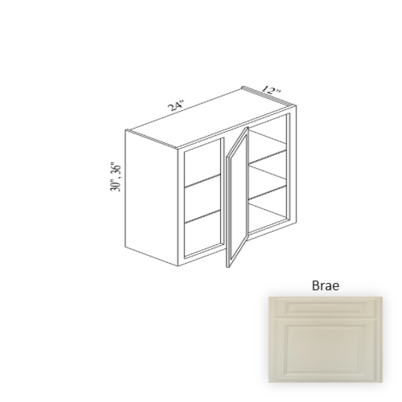 Brae Wood Kitchen Corner Blind Base Cabinet 24" X 30" X 12"