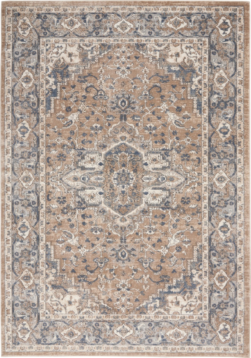 Quarry Beige / Grey Polypropylene Farmhouse Area Rug