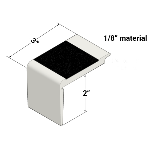 Johnsonite Icicle Vinyl Moulding / Trim Stair Nose