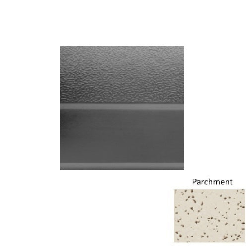 Renew 93 Parchment Rubber (Sq) With Galley Red Abrasive Strip Stair Tread With Dupont Kevlar - Textured
