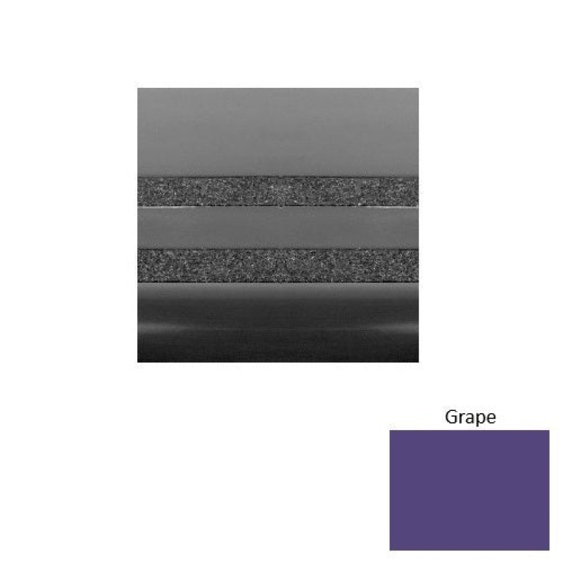 Solid 40 Grape Heavy Duty With Two 3/4 Inch Strips Rubber (Sq) With Safety Yellow Abrasive Strip Stair Tread - Smooth