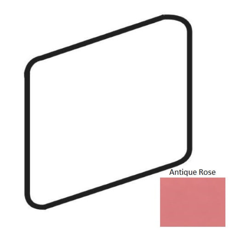 Bright & Matte Antique Rose Ceramic Wall Trim - 2" X 2" Bullnose Outcorner - Glossy