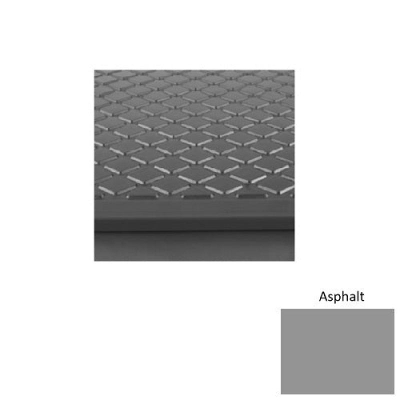 Solid 31 Asphalt Diamond Rubber (Rd) With Black Abrasive Strip Stair Tread - Textured