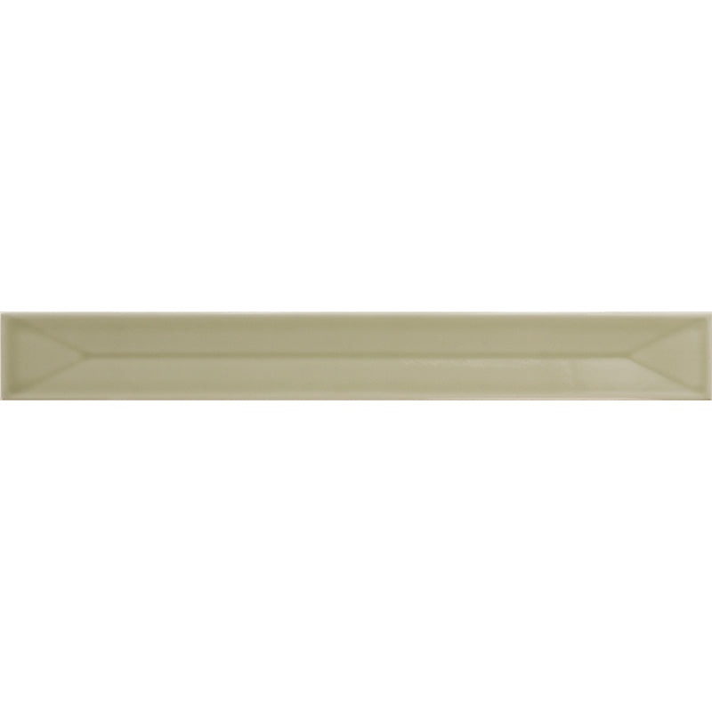 Flatiron Deco Olive Ceramic Tile - Glossy - 2" X 16"