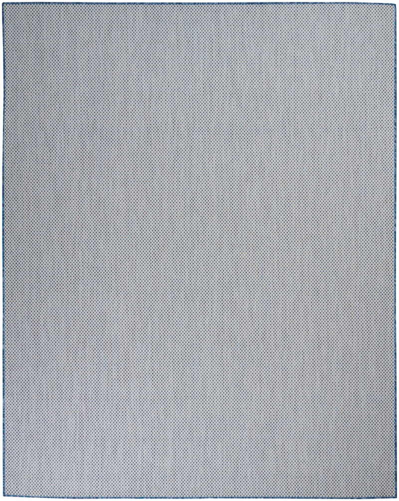 Courtyard Cou01 Ivory Blue Modern Area Rug