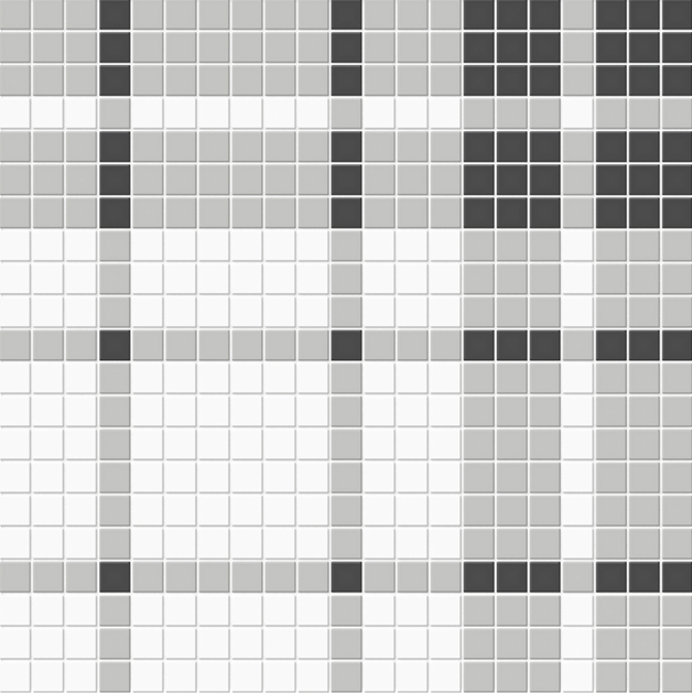 Soho Midnight Blend Porcelain Mosaic - Plaid Pattern - Matte