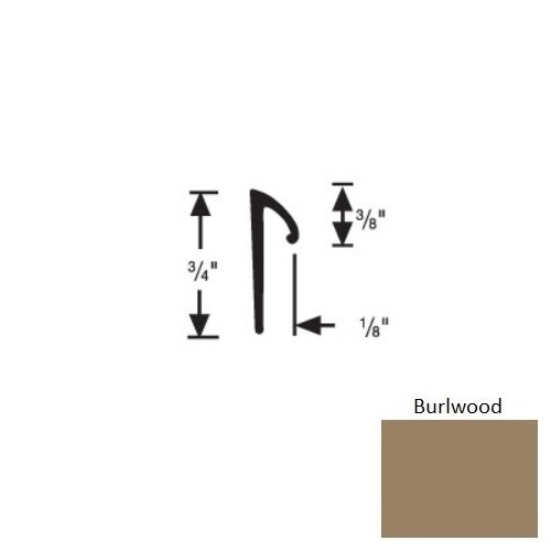 Flextones Burlwood Vinyl Tapered Resilient Cove Cap